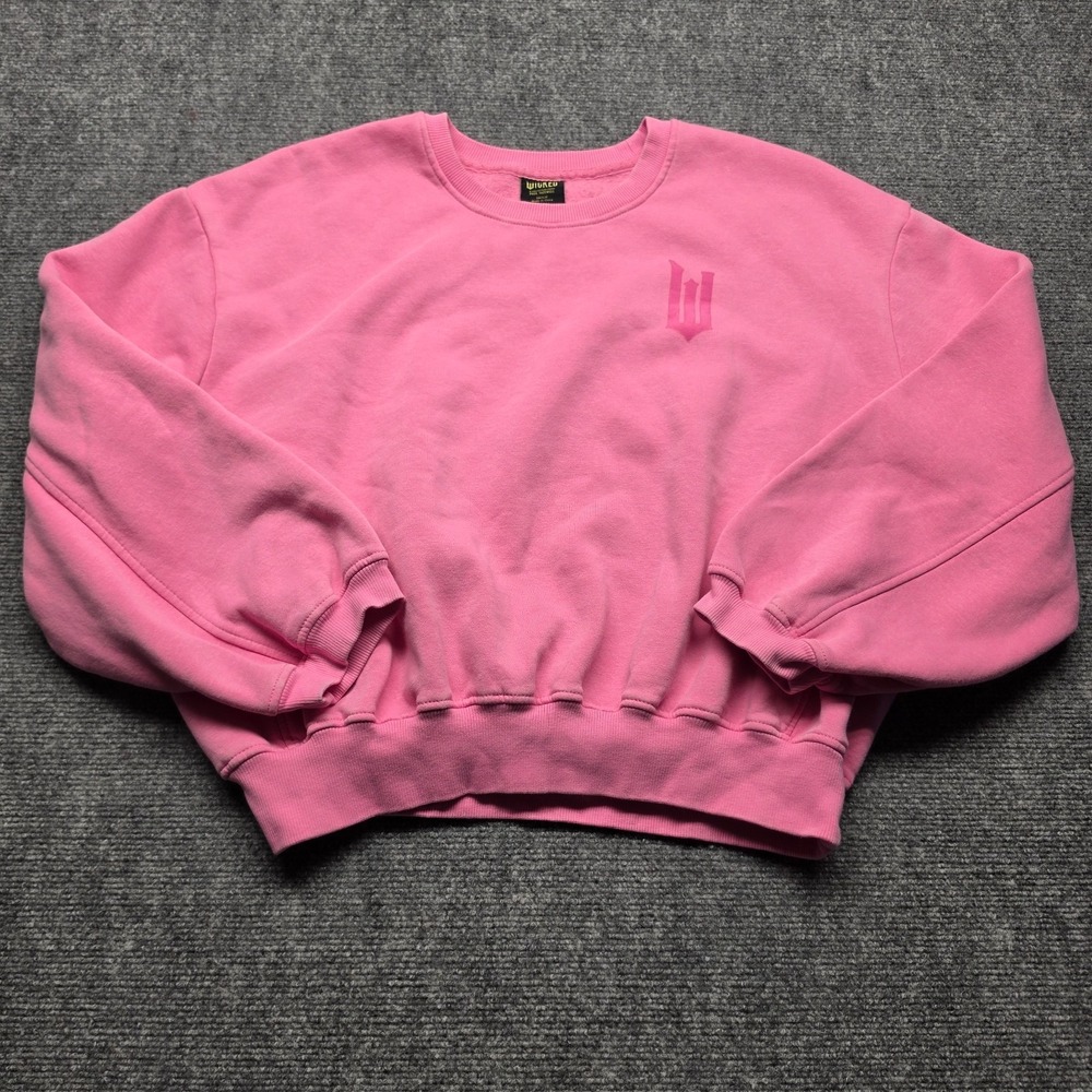 Wicked Paul Tazewell Defying Gravity Pink Sweatshirt Womens Small Oversized